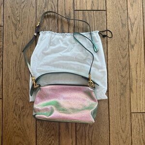 Pink, Gold, &  Green Color Shifting Aimee Kestenberg Bag EUC